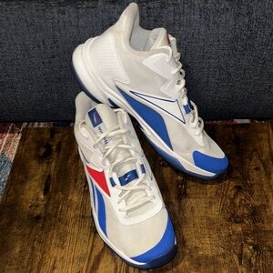 Reebok More Buckets Men's Basketball Shoes - White/Blue/Red - GY5472 - Mens 10.5